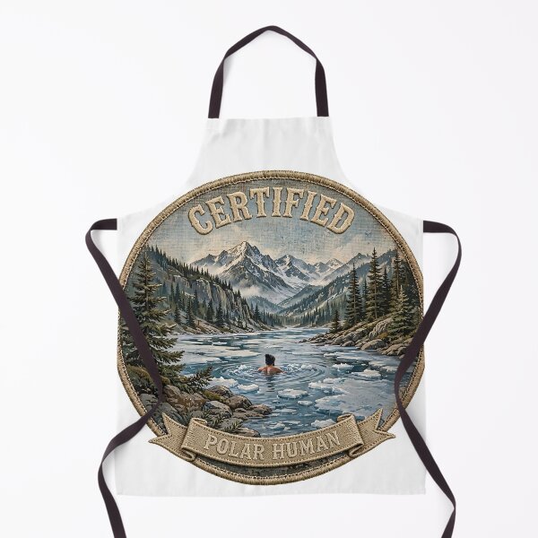 Item preview, Certified Polar Human - Cold Plunge Patch - Ice Bath Wilderness Adventure designed and sold by Neurospicy Trolls.