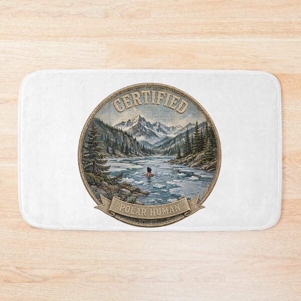 Item preview, Certified Polar Human - Cold Plunge Patch - Ice Bath Wilderness Adventure designed and sold by Neurospicy Trolls.