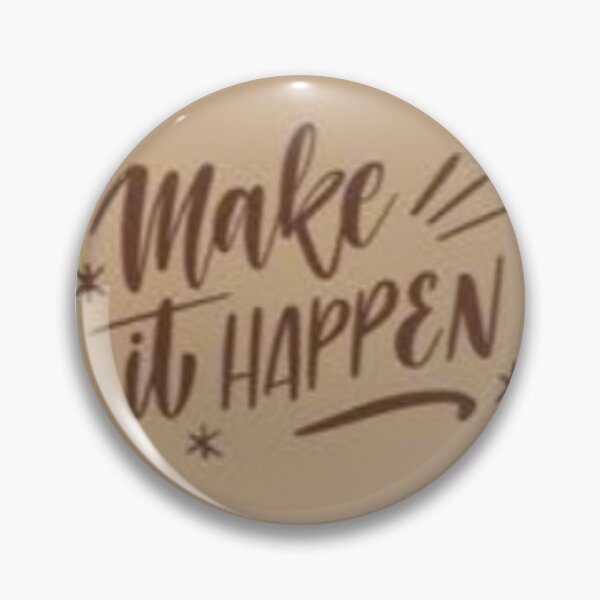 Item preview, Make It Happen Neutral Aesthetic Calligraphy Sticker designed and sold by Scro-Ciob-Shop.
