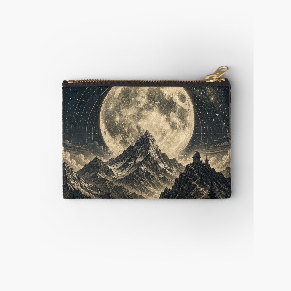 Item preview, Moon Over the Mountains – Celestial Vintage Landscape designed and sold by ChicClicker.