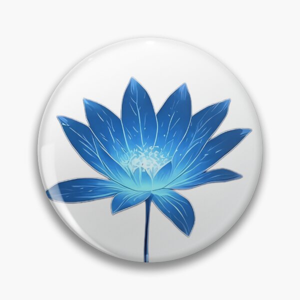 Item preview, Glowing Blue Lotus Flower - Bioluminescent Floral Graphic Tee & Sticker Design designed and sold by Aedition.