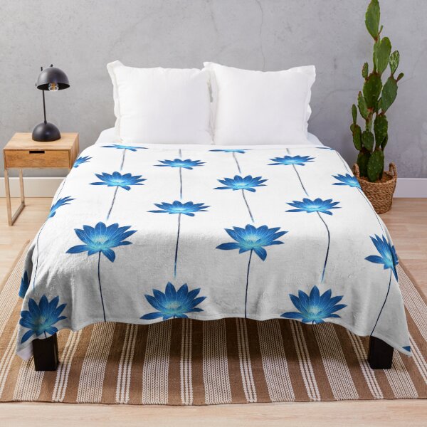 Item preview, Glowing Blue Lotus Flower - Bioluminescent Floral Graphic Tee & Sticker Design designed and sold by Aedition.