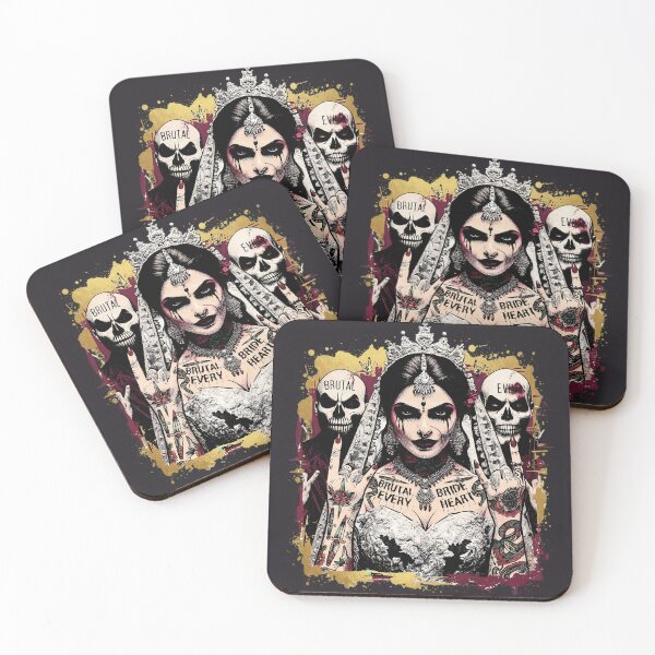 Item preview, Brutal Bride Skulls Tattoo Piercing designed and sold by Voodoo Store Paranormal Collections.