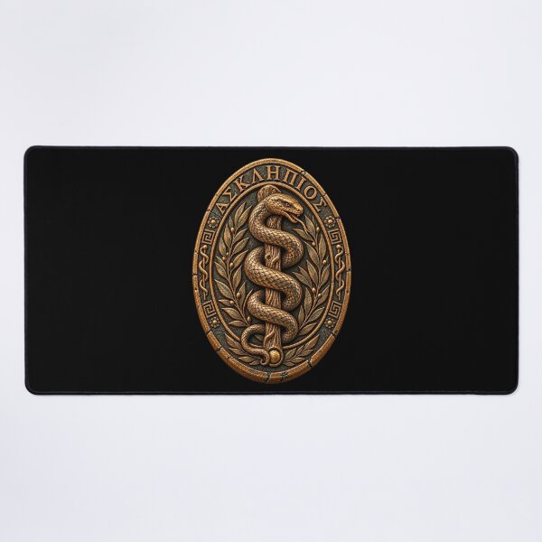 Item preview, Rod of Asclepius – Ancient Greek Serpent Staff Amulet designed and sold by Anyshca.