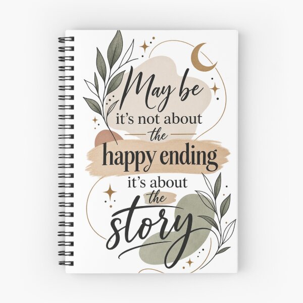 Item preview, Maybe It’s Not About the Happy Ending It’s About the Story | Inspirational Life Quote | Minimalist Typography designed and sold by MimiSabu.