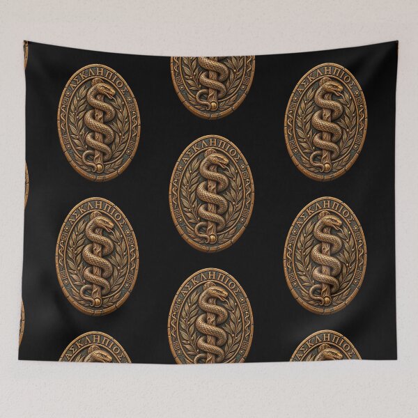 Item preview, Rod of Asclepius – Ancient Greek Serpent Staff Amulet designed and sold by Anyshca.