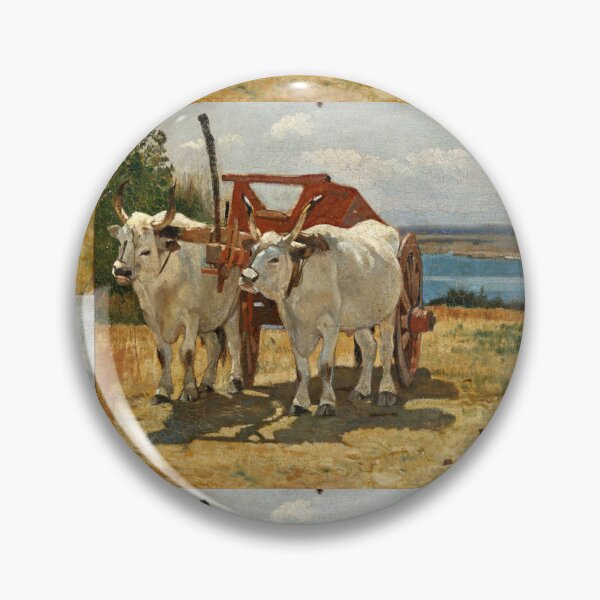 Item preview, Giovanni Fattori, Cows, Bovi al carro, 1868 designed and sold by catnamedtiffany.