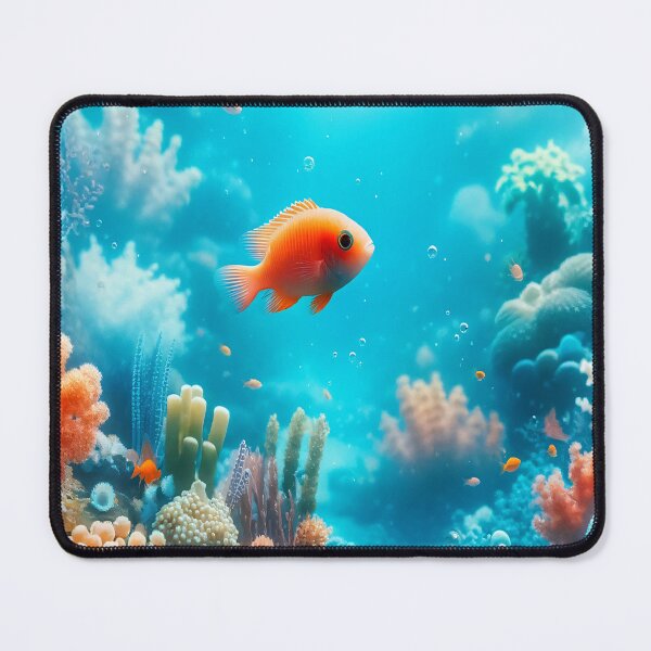 Item preview, Dreamy Coral Reef with Orange Tropical Fish designed and sold by NarjaShop.