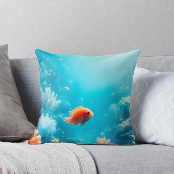 Item preview, Dreamy Coral Reef with Orange Tropical Fish designed and sold by NarjaShop.