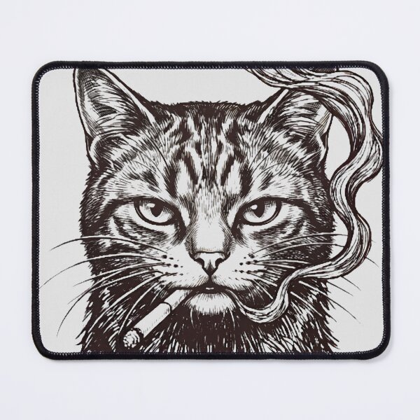 Item preview,  Badass cat Smoking Edgy Streetwear Aesthetic designed and sold by w66aboo.