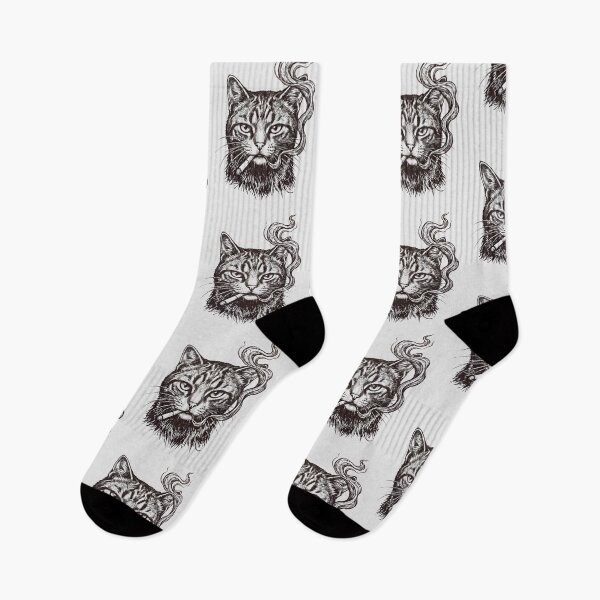 Item preview,  Badass cat Smoking Edgy Streetwear Aesthetic designed and sold by w66aboo.