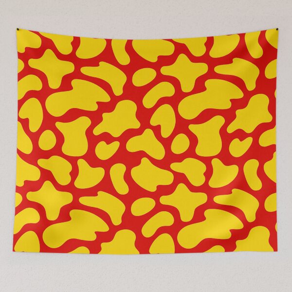 Item preview, Modern Graphic Cow Print Pattern | Red & Yellow designed and sold by Frohyou.