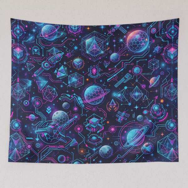 Item preview, Woman Cosmic Sacred Geometry Dark Celestial Astrology Pattern designed and sold by ART ATTACK ZONE.