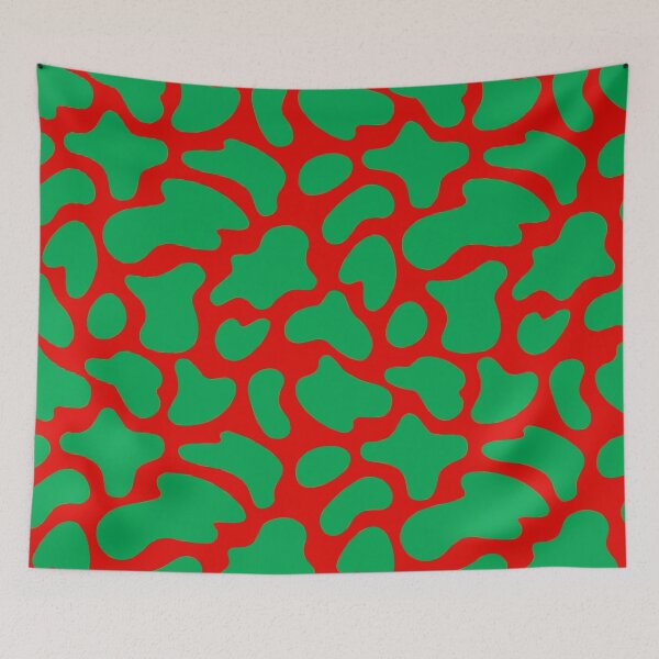 Item preview, Modern Graphic Cow Print Pattern | Red & Green designed and sold by Frohyou.