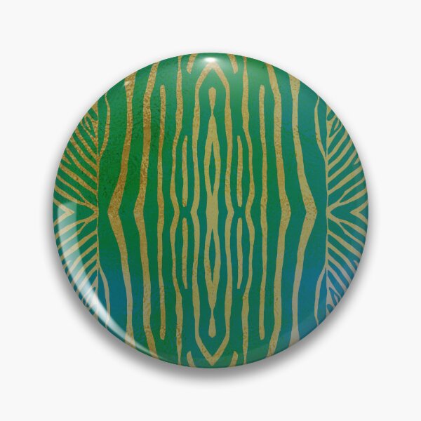 Item preview, Hand drawn gold & teal zebra stripes designed and sold by Anne Londez Studio.