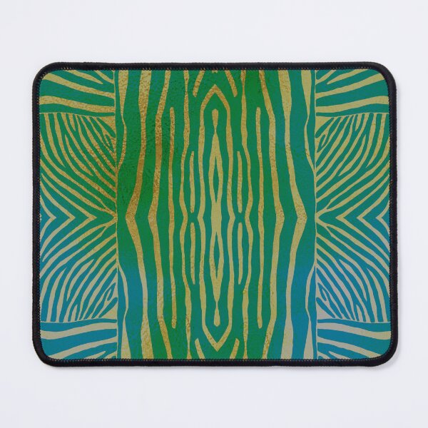 Item preview, Hand drawn gold & teal zebra stripes designed and sold by Anne Londez Studio.