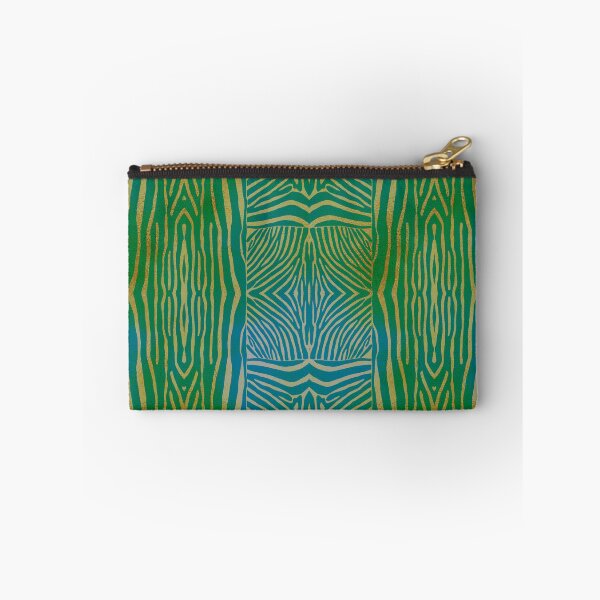Item preview, Hand drawn gold & teal zebra stripes designed and sold by Anne Londez Studio.