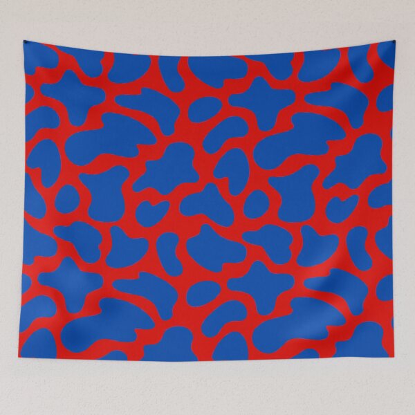 Item preview, Modern Graphic Cow Print Pattern | Red & Blue designed and sold by Frohyou.