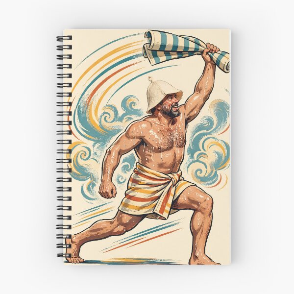 Item preview, Sauna Master Aufguss - Funny Retro Sauna Lover Vintage Poster designed and sold by Neurospicy Trolls.