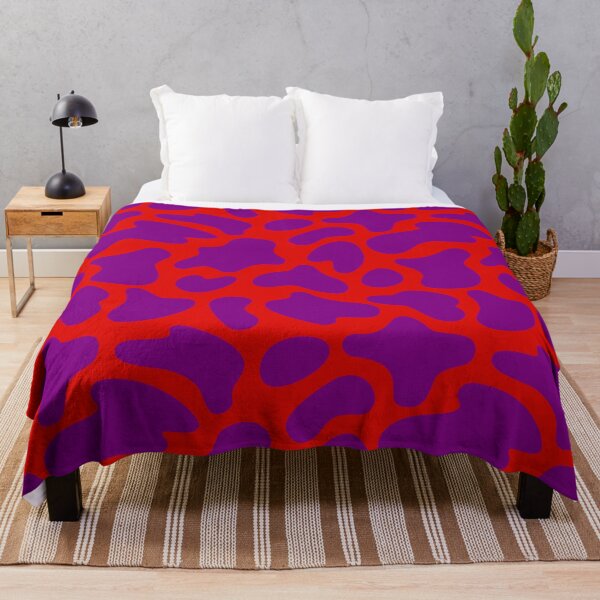 Item preview, Modern Graphic Cow Print Pattern | Red & Purple designed and sold by Frohyou.