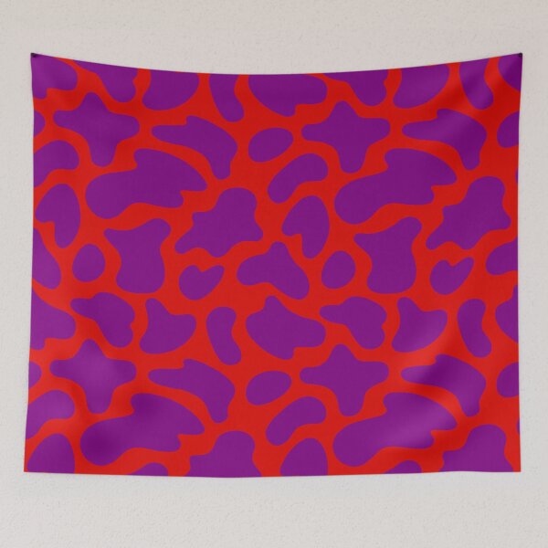 Item preview, Modern Graphic Cow Print Pattern | Red & Purple designed and sold by Frohyou.