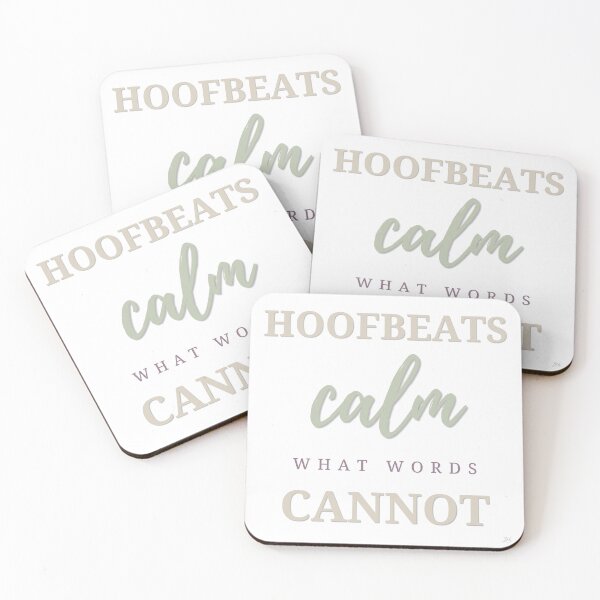 Item preview, Hoofbeats Calm What Words Cannot | Inspirational Horse Lover Quote designed and sold by 3Hoofprints.