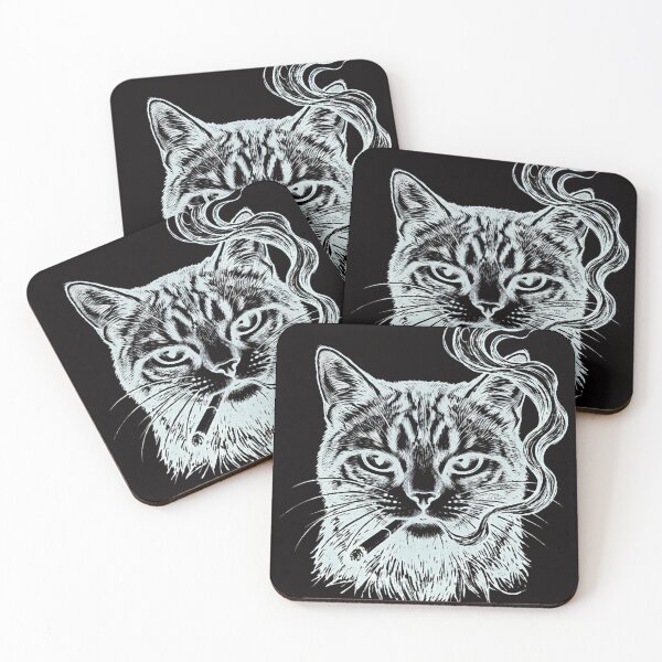 Item preview, Badass cat Smoking Edgy Streetwear Aesthetic designed and sold by w66aboo.
