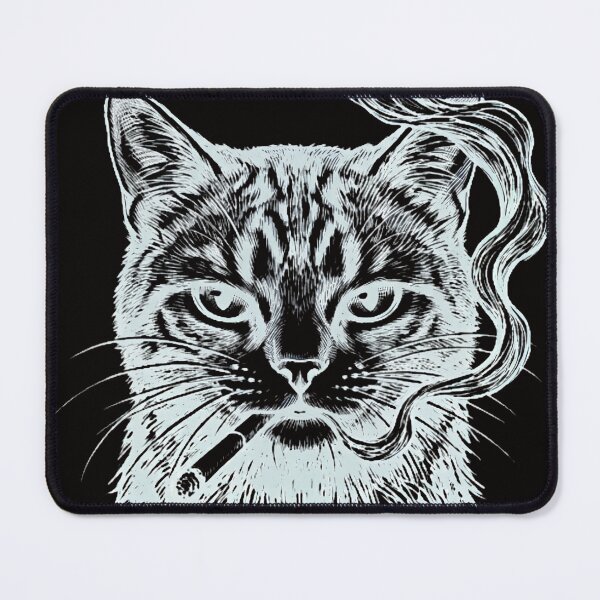 Item preview, Badass cat Smoking Edgy Streetwear Aesthetic designed and sold by w66aboo.