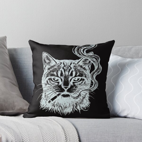 Item preview, Badass cat Smoking Edgy Streetwear Aesthetic designed and sold by w66aboo.