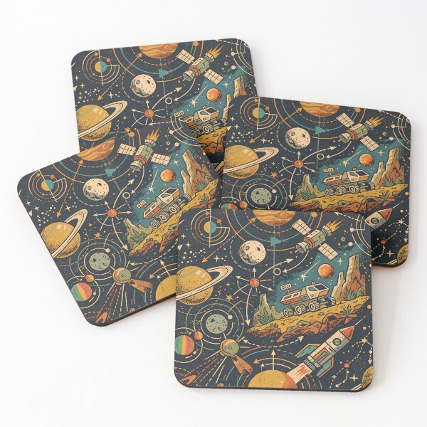 Item preview, Retro Cosmic Sacred Geometry Dark Celestial Astrology Pattern designed and sold by ART ATTACK ZONE.