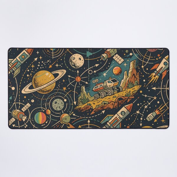 Item preview, Retro Cosmic Sacred Geometry Dark Celestial Astrology Pattern designed and sold by ART ATTACK ZONE.