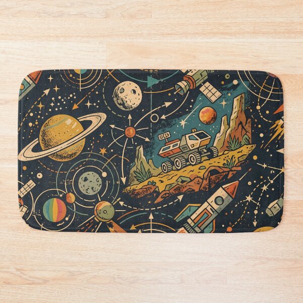 Item preview, Retro Cosmic Sacred Geometry Dark Celestial Astrology Pattern designed and sold by ART ATTACK ZONE.