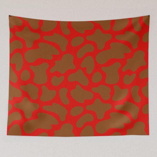 Item preview, Modern Graphic Cow Print Pattern | Red & Brown designed and sold by Frohyou.