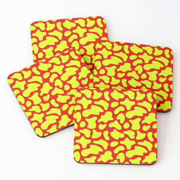 Item preview, Modern Graphic Cow Print Pattern | Red & Chartreuse designed and sold by Frohyou.
