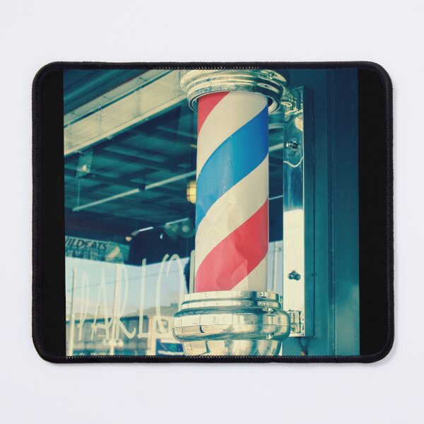 Item preview, Classic Barber Shop Pole Downtown Tucson Arizona Photograph designed and sold by SiliconValleyUS.