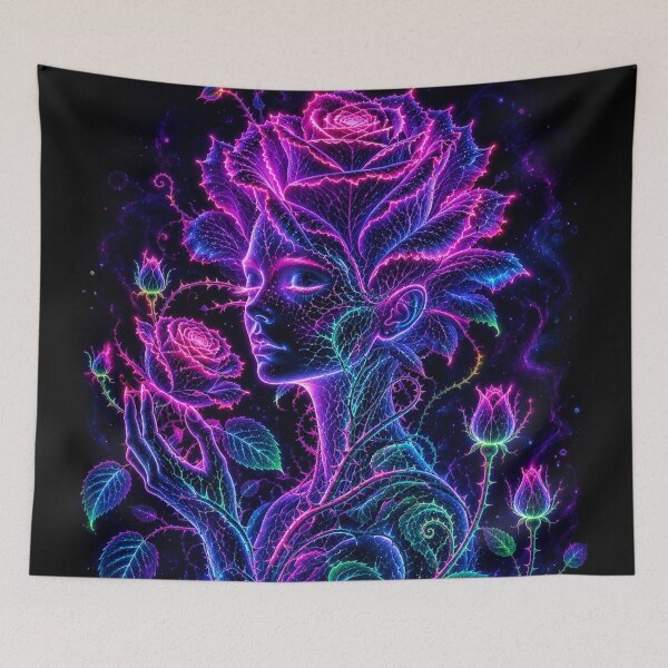 Item preview, Rose personified — bioluminescent botanical spirit designed and sold by Axokris.