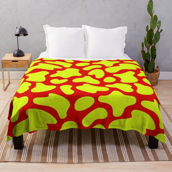 Item preview, Modern Graphic Cow Print Pattern | Red & Chartreuse designed and sold by Frohyou.
