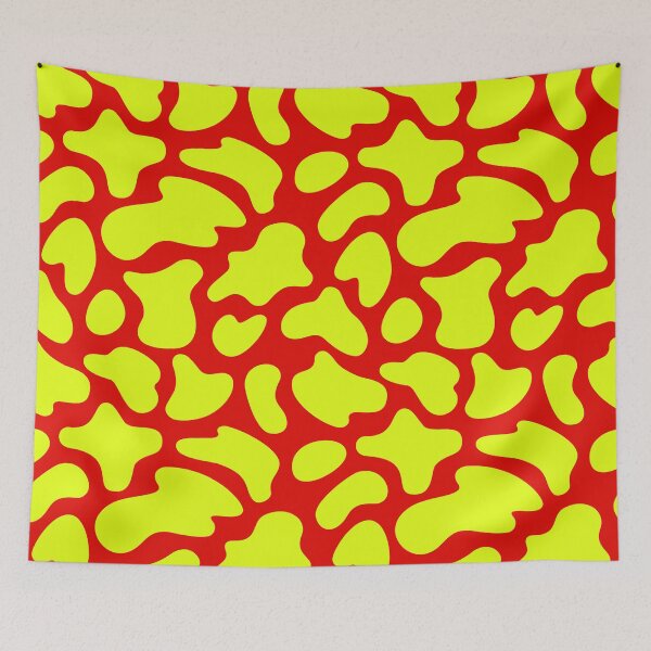 Item preview, Modern Graphic Cow Print Pattern | Red & Chartreuse designed and sold by Frohyou.