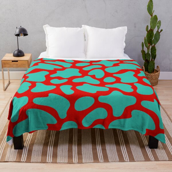 Item preview, Modern Graphic Cow Print Pattern | Red & Teal designed and sold by Frohyou.