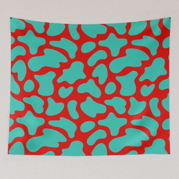 Item preview, Modern Graphic Cow Print Pattern | Red & Teal designed and sold by Frohyou.