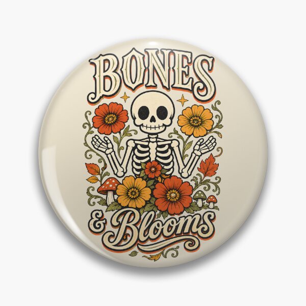 Item preview, Bones & Blooms Skeleton Flowers Mushrooms Gothic Autumn Halloween T-Shirt designed and sold by  MAD's Recreation Studio.