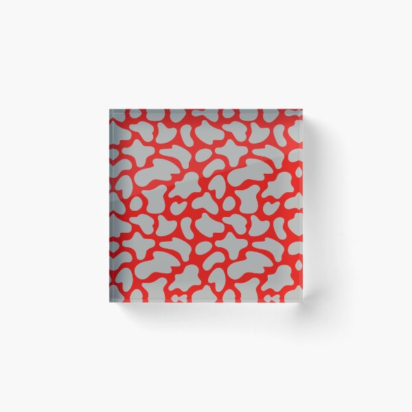 Item preview, Modern Graphic Cow Print Pattern | Red & Grey designed and sold by Frohyou.