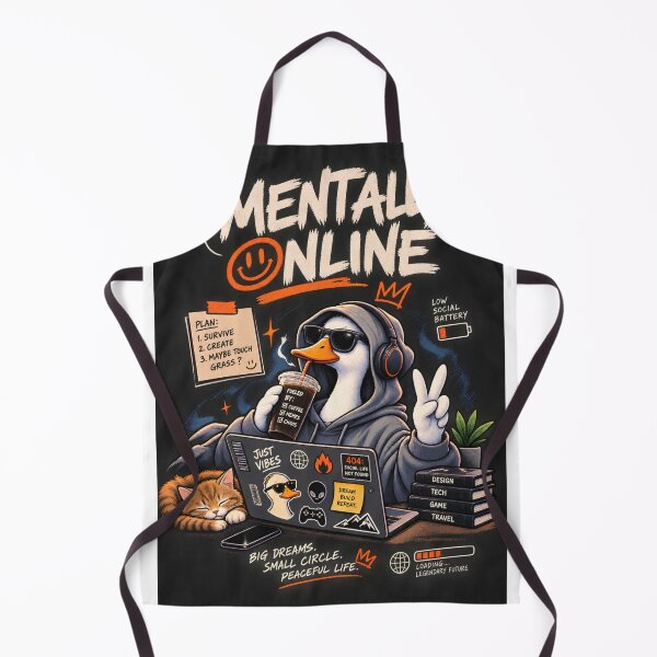 Item preview, Mentally Online Duck Streetwear | Funny Introvert Y2K Internet Graphic T-Shirt designed and sold by Ciphern.