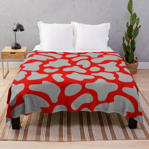 Item preview, Modern Graphic Cow Print Pattern | Red & Grey designed and sold by Frohyou.