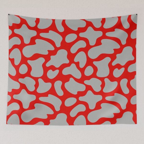 Item preview, Modern Graphic Cow Print Pattern | Red & Grey designed and sold by Frohyou.