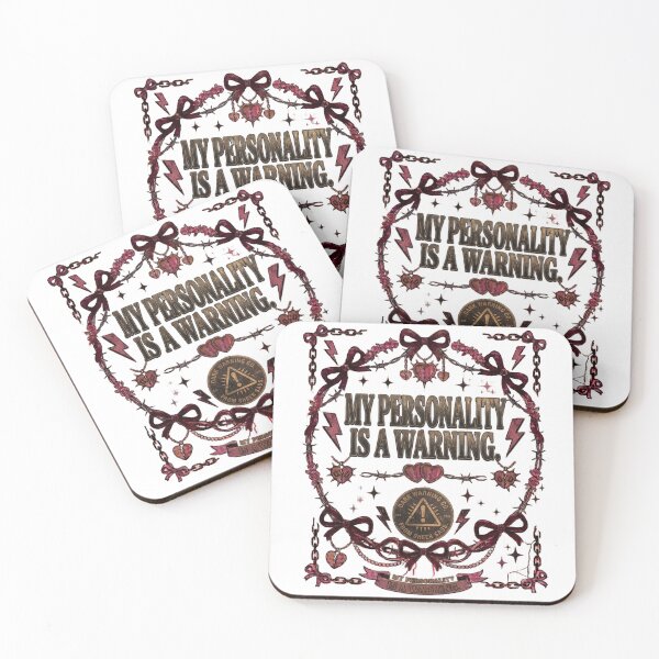 Item preview, My Personality Is A Warning From Sheer Sass Coquette Design designed and sold by InkroarCo.