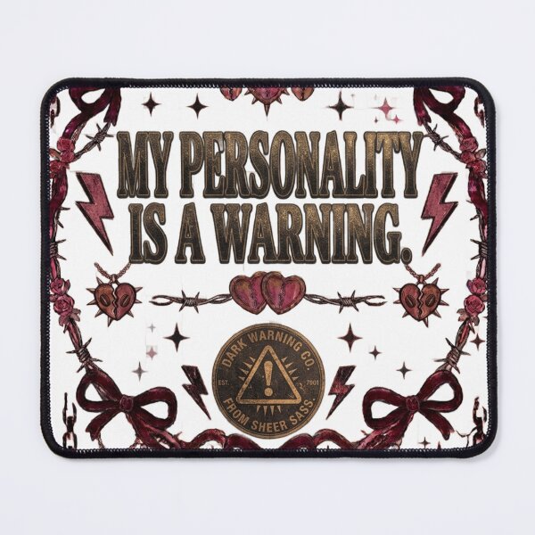 Item preview, My Personality Is A Warning From Sheer Sass Coquette Design designed and sold by InkroarCo.