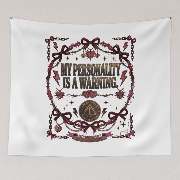 Item preview, My Personality Is A Warning From Sheer Sass Coquette Design designed and sold by InkroarCo.