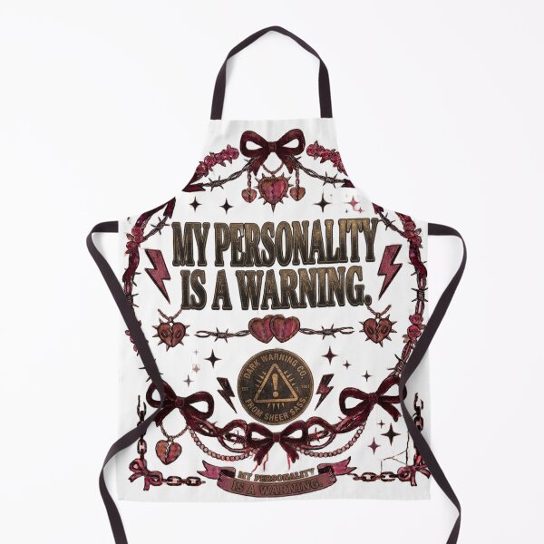 Item preview, My Personality Is A Warning From Sheer Sass Coquette Design designed and sold by InkroarCo.