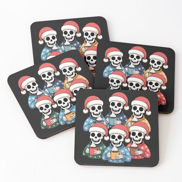 Item preview, Sleepy Skeleton Christmas Cocoa Cozy Holiday Shirt designed and sold by Raw Tigers.